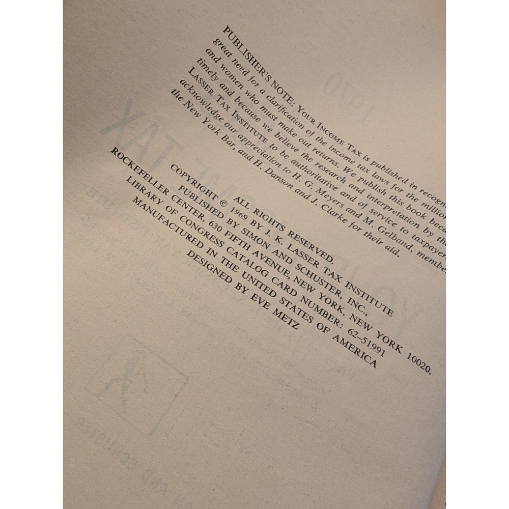 J.K. Lasser's Your Income Tax Guide Book 1970 Edition - Picture 11 of 11